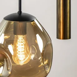 Luxe 6-lichts hanglamp met goud glas en cilinders></noscript>Straluma Best