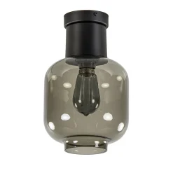 Luxe plafondlamp met zwart glas>Straluma Best