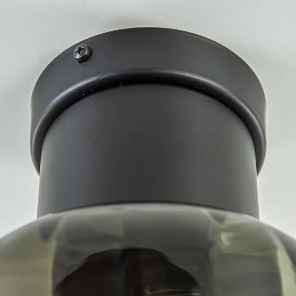 Luxe plafondlamp met zwart glas>Straluma Best