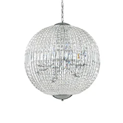 Luxe ronde hanglamp kristal met chroom>Straluma Sale