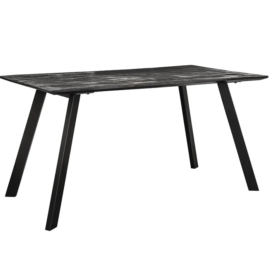 Mango houten eettafel 140x80 cm zwart>Straluma Sale