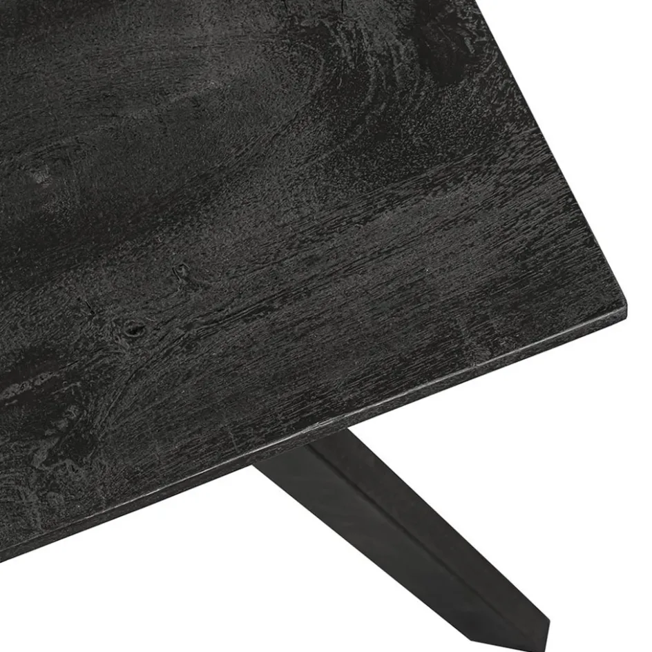 Mango houten eettafel 140x80 cm zwart>Straluma Sale