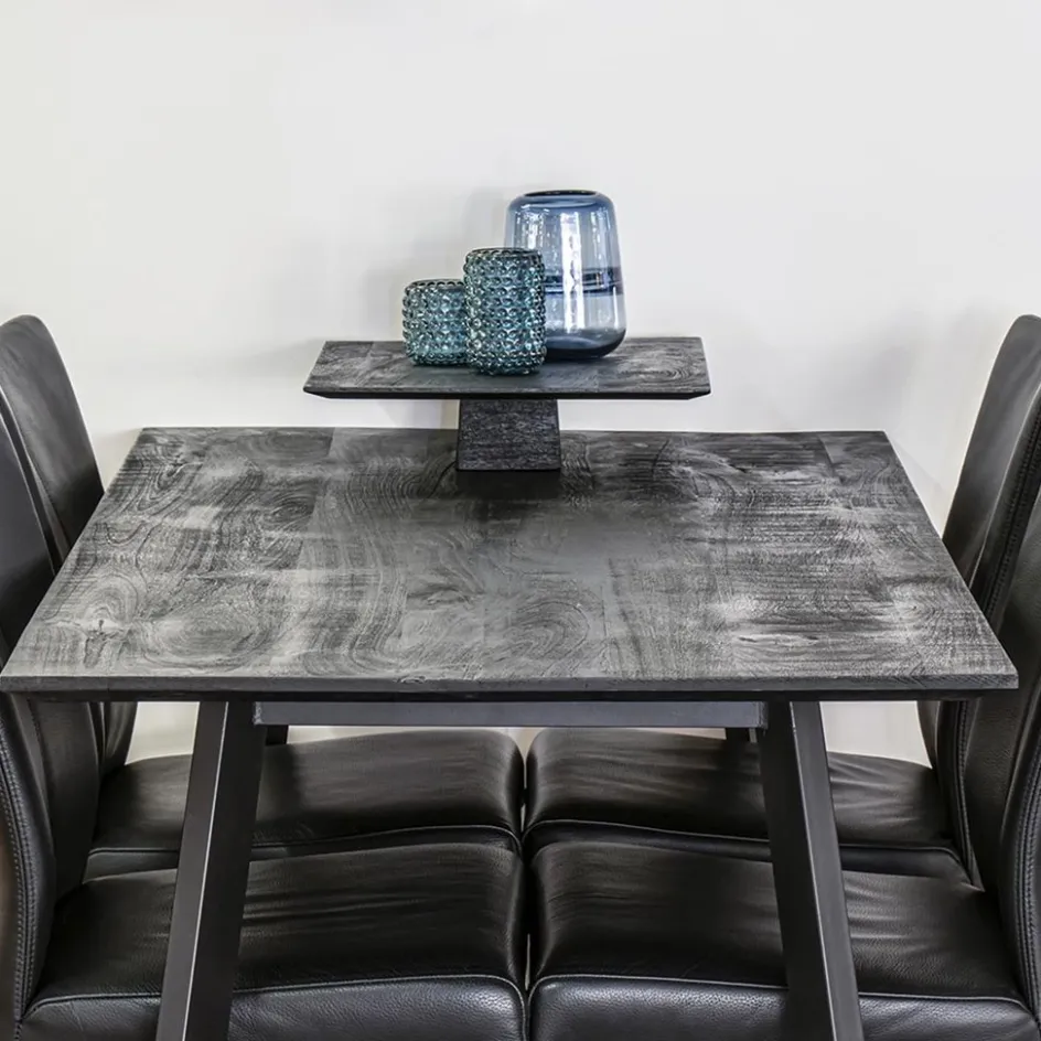 Mango houten eettafel 140x80 cm zwart>Straluma Sale