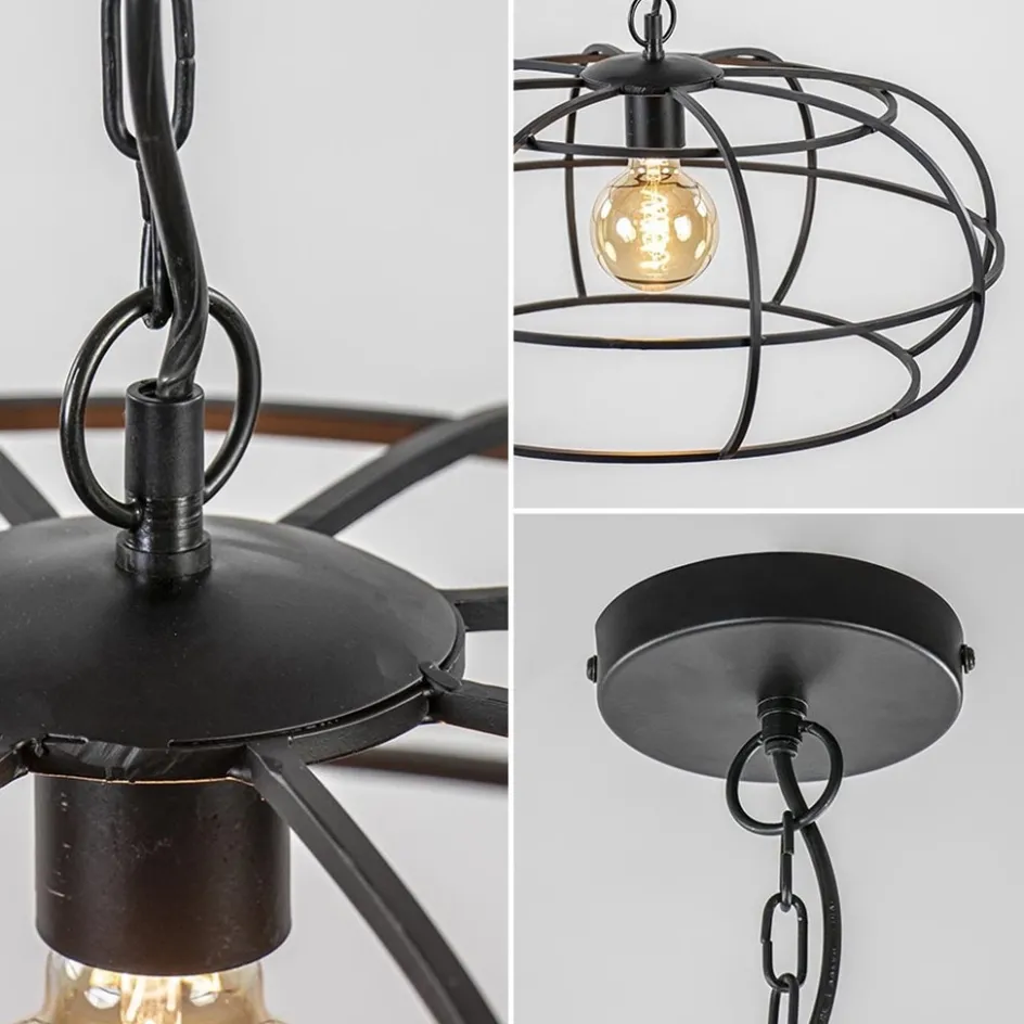 Mat zwart metalen hanglamp Imelda Light and Living>Straluma Outlet