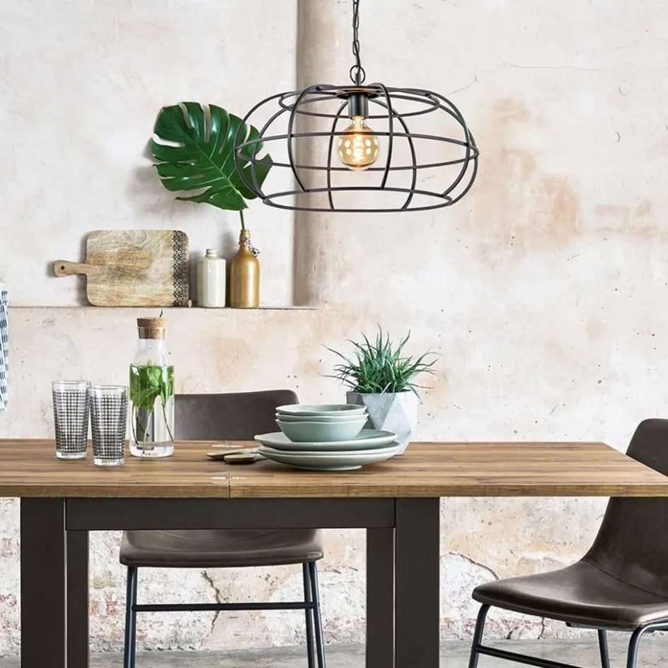 Mat zwart metalen hanglamp Imelda Light and Living>Straluma Outlet