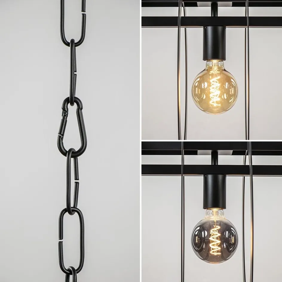 Mat zwart metalen hanglamp Rings>Straluma Online