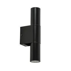 Mat zwarte cilinder wandlamp up+down>Straluma Discount