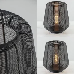 Mat zwarte draad tafellamp Adeta><noscript><img width=