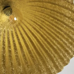 Mat zwarte hanglamp hoge koepel met relief><noscript><img width=