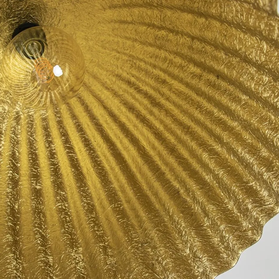 Mat zwarte hanglamp hoge koepel met relief>Straluma Outlet