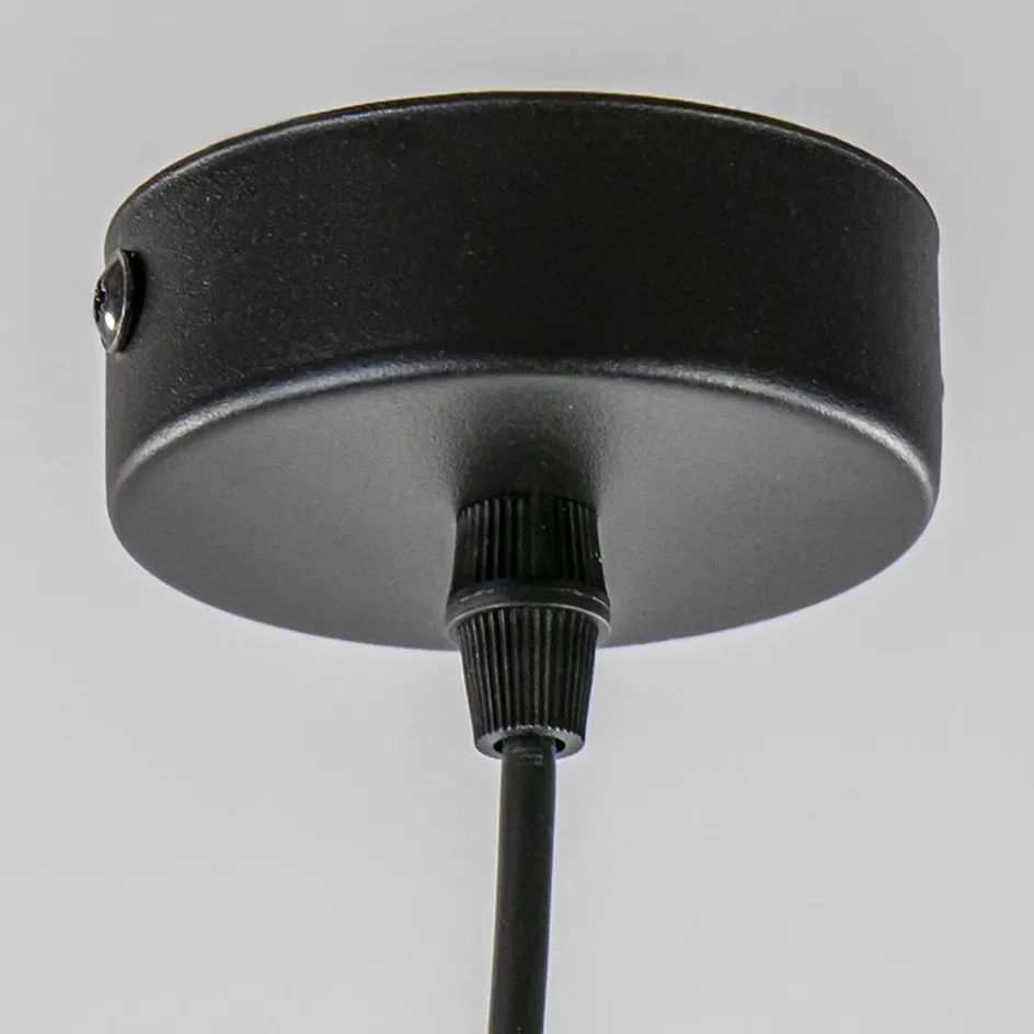 Mat zwarte hanglamp met smoke glas ruit>Straluma New