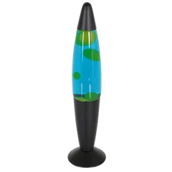 Mat zwarte lavalamp met blauw water en groene vlekken>Straluma Discount