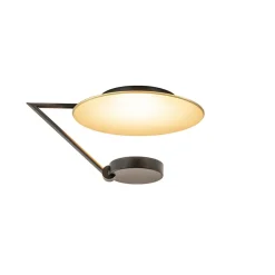 Mat zwarte LED plafondlamp met goud>Straluma Outlet