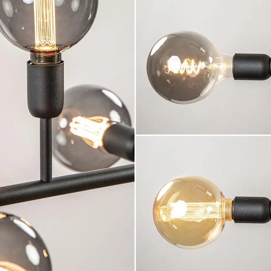 Mat zwarte 6-lichts hanglamp exclusief lichtbronnen>Straluma Best