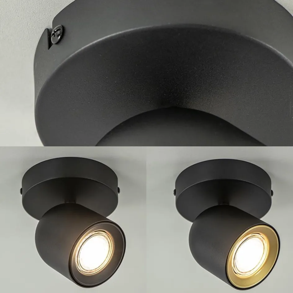 Mat zwarte opbouwspot 1-lichts verstelbaar>Straluma Best