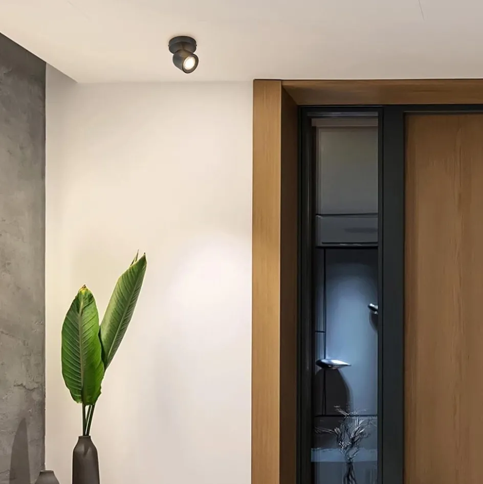 Mat zwarte opbouwspot 1-lichts verstelbaar>Straluma Best