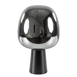 Mat zwarte tafellamp Mayson met smoke glazen kap>Straluma Hot