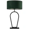 Mat zwarte tafellamp met kap velours groen>Straluma Outlet