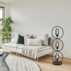 Mat zwarte vloerlamp rings><noscript><img width=