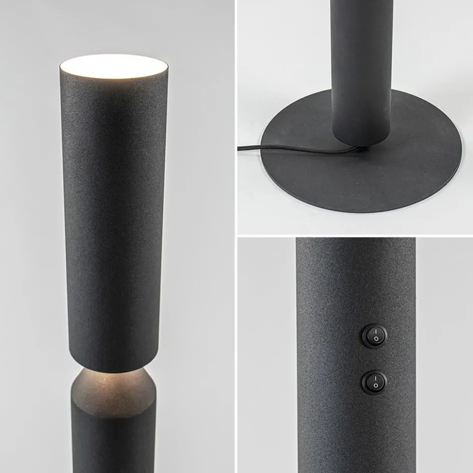 Mat zwarte vloerlamp up+down>Straluma Sale