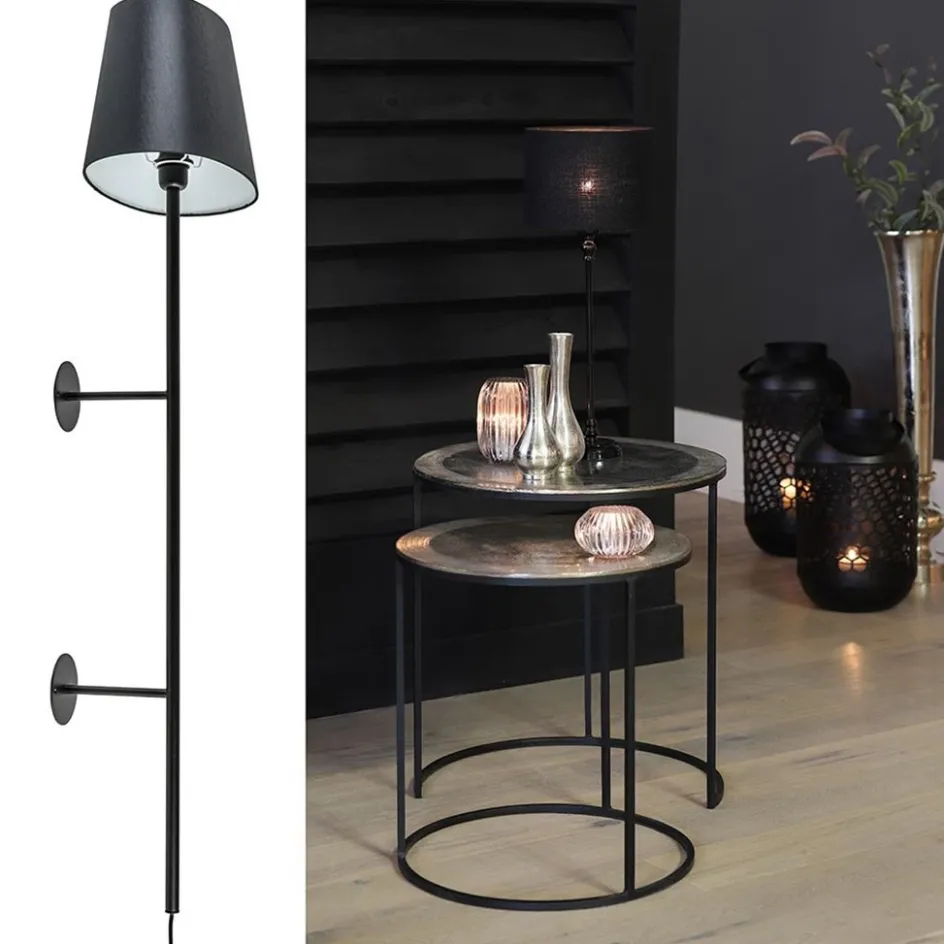 Mat zwarte wandlamp Soriano exclusief kap>Straluma Best