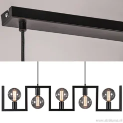 Metalen eettafel hanglamp zwart frame></noscript>Straluma Outlet