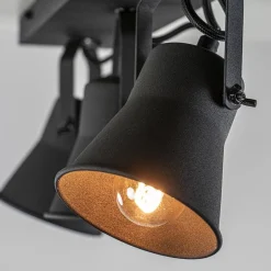 Metalen 3-l plafondlamp mat zwart verstelbaar></noscript>Straluma