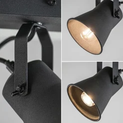 Metalen 3-l plafondlamp mat zwart verstelbaar></noscript>Straluma