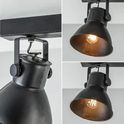 Metalen 3-lichts plafondlamp ELiano mat zwart></noscript>Straluma Hot
