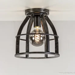 Metalen plafondlamp antiek zwart>Straluma Outlet