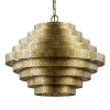 Metalen robuuste hanglamp ambachtelijk brons rond>Straluma Online