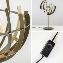 Metalen tafellamp Terra met oud messing afwerking></noscript>Straluma Sale