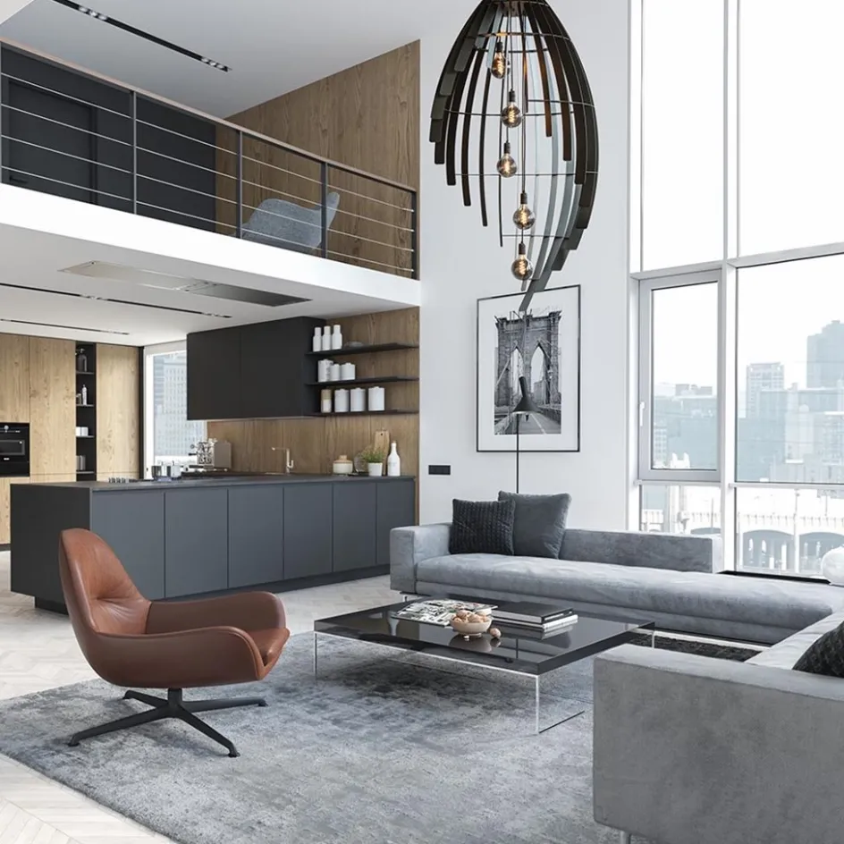 Metalen videlamp Omegna XL met open structuur>Straluma New