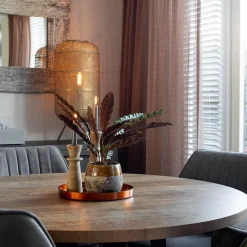 Metalen vloerlamp Oosterse lantaarn goud></noscript>Straluma Sale