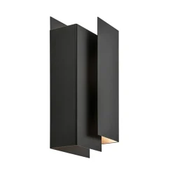 Metalen wandlamp zwart met overlap>Straluma New