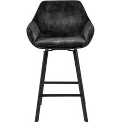 Moderne barkruk met draaibare zitting velvet antraciet>Straluma