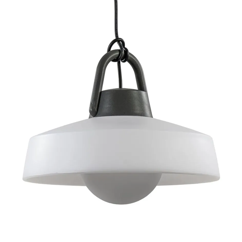 Moderne buitenlamp hang antraciet met wit IP65>Straluma Hot