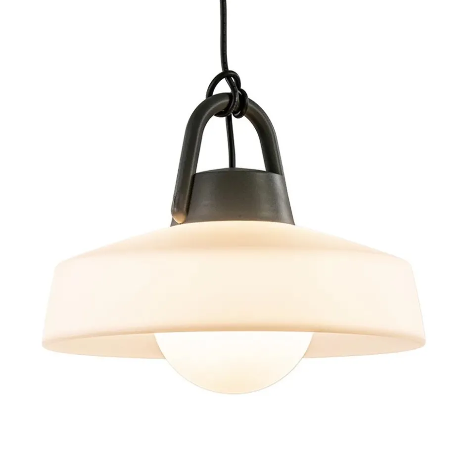 Moderne buitenlamp hang antraciet met wit IP65>Straluma Hot