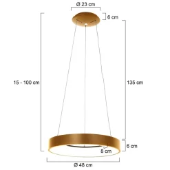 Moderne design LED hanglamp ring goud></noscript>Straluma Discount