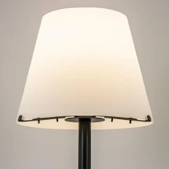 Moderne design tafellamp zwart met witte glazen kap></noscript>Straluma Hot