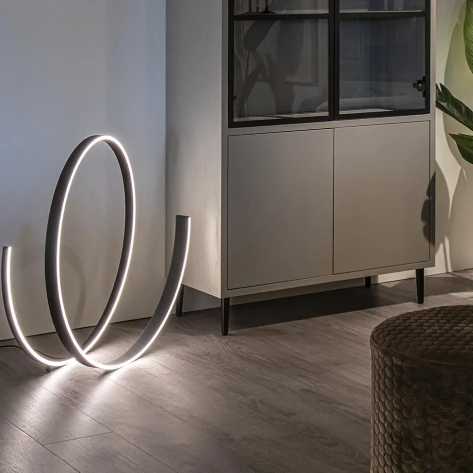 Moderne design vloerlamp LED dimbaar zwart>Straluma Outlet