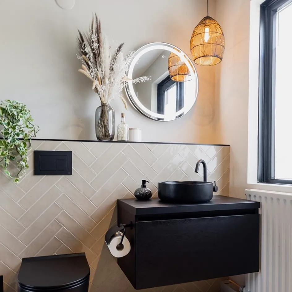 Moderne draad hanglamp Meya zwart met goud>Straluma Best