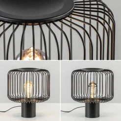 Moderne draad tafellamp mat zwart><noscript><img width=