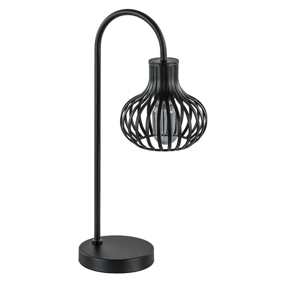 Moderne draad tafellamp onion mat zwart>Straluma