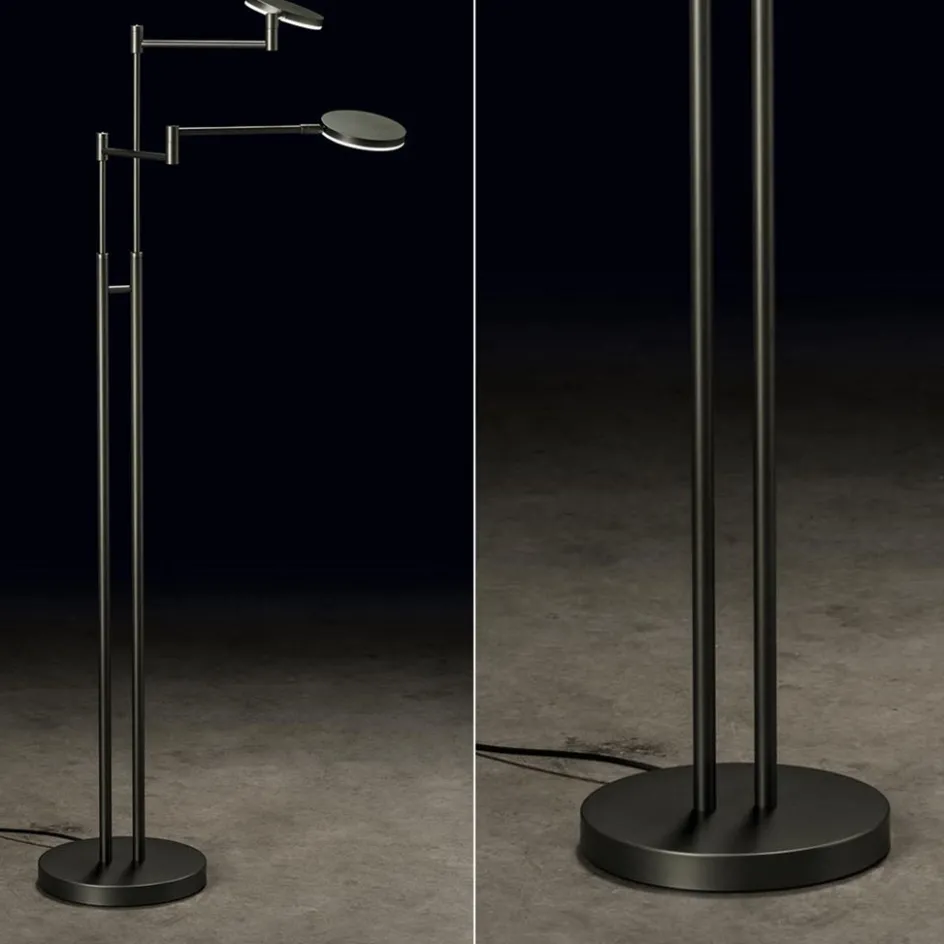 Moderne dubbele LED leeslamp antraciet>Straluma Outlet