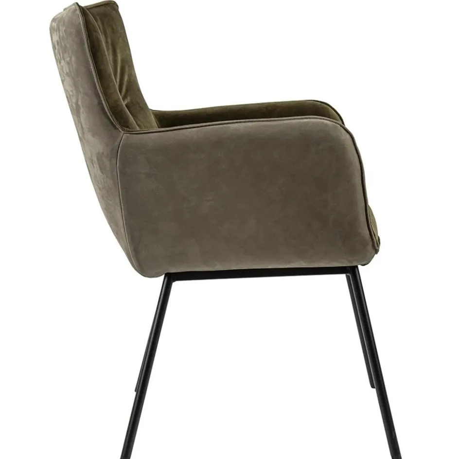 Moderne eetkamerstoel leder met stoffen zitting>Straluma Discount