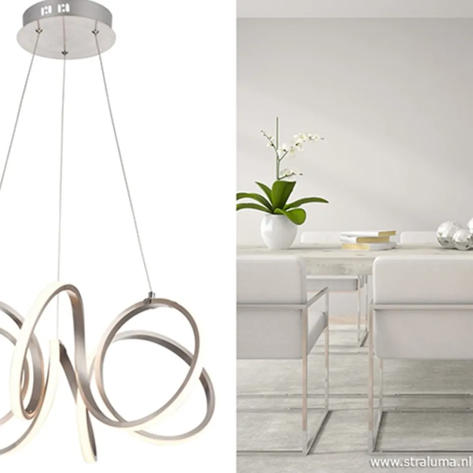 Moderne hanglamp krul staal incl LED>Straluma Clearance