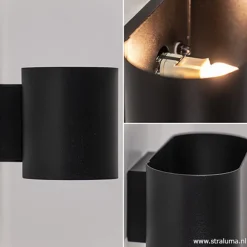 Moderne kleine wandlamp ovaal zwart></noscript>Straluma Clearance