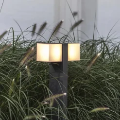 Moderne LED buitenlamp dubbele kubus op paal IP54><noscript><img width=