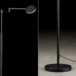 Moderne LED leeslamp vloerlamp zwart dimbaar><noscript><img width=